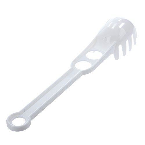 TOOGOO (R) Kueche-Werkzeug-Weiss Kunststoffgriff Pasta Spaghetti Nudel Sieb Loeffel - 2