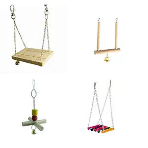 Wooden Swing Combo for Parrot Bird