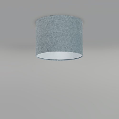 QAZQA Modern Polyester Lampenschirm 20/20/15 Zylinder mineral , Rund gerade Schirm Pendelleuchte, Schirm Stehleuchte, - 3