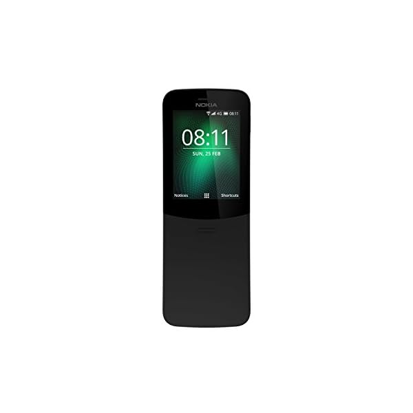 Nokia 8110 (2,45 Zoll QVGA Display, 2MP Kamera mit LED Blitz, MP3 Player, FM Radio, Weckfunktion, spritzwassergeschützt (IP52), Bluetooth 4.1)