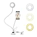 Produktbild Leegoal Selfie Ring Licht mit Handy Halter, USB 3 Light Mode 360 Grad rotierende Klemme Licht mit 28 LED-Licht für Live Stream und Make-up Online Chat Facebook