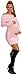 Happy Mama Women's Maternity Bardot Knitted Jumper Dress Pullover Sweater. 913p (Powder Pink, 10/14)