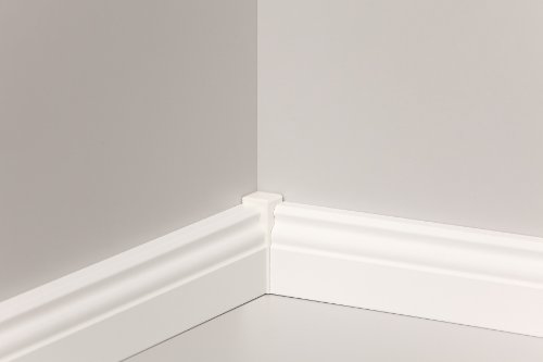 NEUHEIT!!! Original KGM Eckturm Eckblock Eckstab Ecke (klein 65 mm) aus Holz (lackiert) für weiße Leisten z.B. Altberliner Hamburger Profil - 4