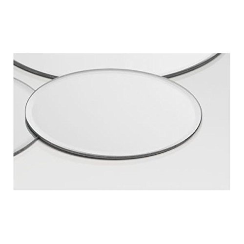 12er SET Spiegelplatten, Deko Tischspiegel MIRROR, rund, Ø 30cm, Sandra Rich