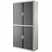 Produktbild Paperflow Rollladenschrank BxTxH 110x41,5x204cm 4 Böden anthrazit/grau