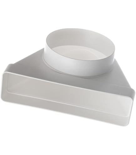 110x55mm (4''x2'') - 0.5 M Length White Rectangular Flat Ducting - Flat Channel Pipe