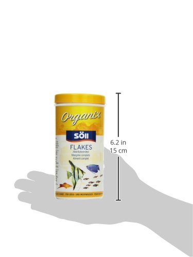 Söll 16137 Organix Flakes – Hauptfutter für Zierfische – Aquariumfutter – Zierfischfutter – Flockenfutter – 490 ml - 6