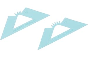 Craftelier - Jeu de 2 carrés pour la reliure à coins arrondis | Outil parfait pour la reliure d'agendas, de carnets ou d'albums | Disponible en deux tailles de 1/4" et 1/2" - Couleur Turquoise