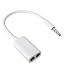 AAAkart, 3.5Mm Stereo Audio Male To 2 X 3.5Mm Female Earphone Splitter Cable Adapter For Apple Ipod Iphone Ipad,White RS.61.00