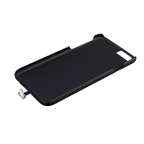 Antye Qi Wireless Charger Kit for iPhone 7 Plus (5.5 Inch), Including [Detachable Lightning Connector] Wireless Charging Receiver Case and [Sleep Friendly] Wireless Charger Pad (Black-Black)