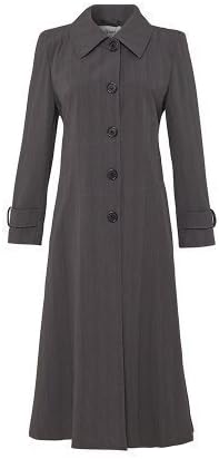 *SS13* Womens Ladies Full Length Plus Size Spring Coat (12, Grey)