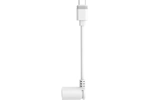 Ring Barrel Plug to USB-C Adapter for Barrel Plug Solar Panels and USB-C Security Cameras, White - Compatible with Ring Solar Panel (1st Generation), Ring Spotlight Cam Plus, Ring Spotlight Cam Pro
