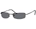 Produktbild Sonnenbrille rechteckig Herren Gangster Cool Trend Sonnen Brille graue Gläser Federscharnier -06 (Anthrazitgestell)