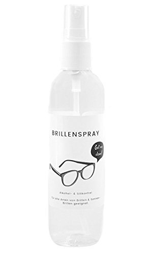 Preisvergleich Produktbild Neues Modell: Brillenreiniger / Brillenspray für Brillen, Lesehilfen und Sonnenbrillen – Brillenreinigung wirkt Antistatisch mit Antischmutz-Effekt – Brillenreinigungsspray 100ml Modell: Clean