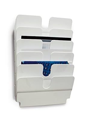 Durable 1700014 Flexiplus Présentoir Mural Composé de 6 Corbeilles Format A4 Paysage Coloris Blanc
