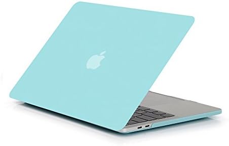 Smooth Soft-Touch Matte Frosted Plastic Hard Shell Case Cover for Newest Apple Macbook Pro 15.4-inch 15.4" with Touch Bar and Touch ID 2016 Release A1707 (Aqua)