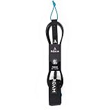  Roam Tabla de Surf Leash Premium 9.0 Rodilla 7mm Negro