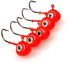 High Quality Jig Head Hook Fishing Lure Hooks Pesca 5pcs 3g Single Hook Metal Fishing Lure Hook , red