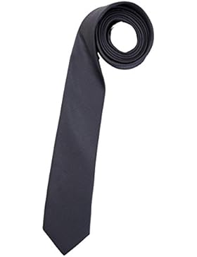 VENTI Krawatte aus reiner Seide 6 cm breit Struktur dunkelgrau