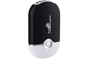 ThreeH Przenośny wentylator klimatyzatora USB, wbudowany mini wentylator biurkowy, przenośny akumulator litowo-jonowy, F015, czarny