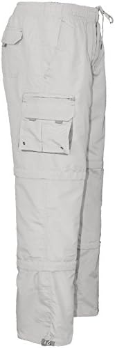 Fashionego 2k18Feb Mens 3 In 1 Elasticated Waist Summer Cargo Combat Trousers Lightweight Pants[Grey,XXXL]