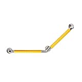 Armlehne 135 ° Barrierefreie Sicherheitsstützen Geländer Handlauf/Bad WC Rutschfester Griff/ältere Handlauf Geländer L-Typ/49 * 49cm (Farbe : Gelb)