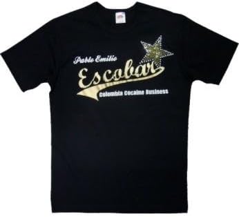 Pablo Escobar Designer Slim Fit T Shirt S-XXL with Crystals