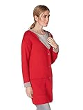 Cardigan mit Kontrastfutter Bonita Damen Cardigan mit großer Kapuze M Rot