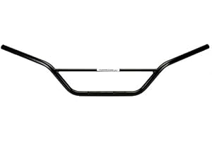 4MOTO Tommaselli MANUBRIO PIEGA ALTA IN ACCIAIO COLORE NERO CON TRAVERSINO PER MOTO OFF ROAD ENDURO/CROSS DIMENSIONI: Lunghezza: A - 855 mm Altezza: C - 188 mm Sporgenza: D - 127 mm Diametro: 22 mm