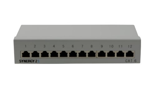 Preisvergleich Produktbild Synergy 21 Patch Panel 12xTP,CAT6, Aufputz ,Lichtgrau