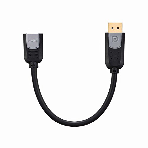 deleyCON DisplayPort zu HDMI Adapter – FullHD / 1080p / 3D / HDCP / Audioübertragung – DP Stecker auf HDMI Buchse – vergoldet – für Apple Mac / PC / Notebook / Monitor / Beamer / TV / Grafikkarte - 3