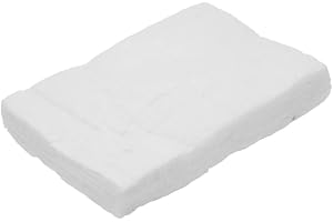 Keramisk fiberfilt för öppen spis eldstad säkerhet hög temperaturbeständig kalciummagnesiumsilikatfibermatta för etanolbrännare brandkammarskydd vit (30 x 20 x 5 cm)