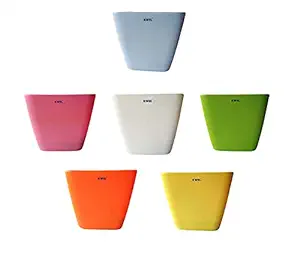 KWEL Self Watering Flower pots 9 Virgin Plastic Indoor Outdoor Balcony Flower Pot with Outer and Inner Flower Pot Pack of 6