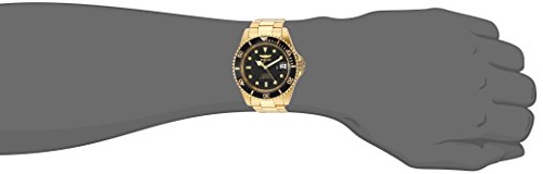 Invicta Men's Automatic Watch with Black Dial Analogue Display and Gold Stainless Steel Plated Bracelet 8929OB