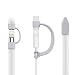 Produktbild MoKo Apple Pencil Stift Kappehalter - Premium soft Silikon Schutzkappe/ Schreibfeder-Abdeckung/ Halterung / mit Spitzen Ersatzspitzen Halter für Apple iPad Pro Pencil, Grau