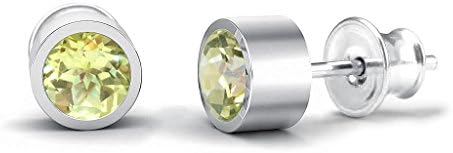 Fickle Jade Gemstone Stud Earrings 3g 925 Sterling Silver 15mm