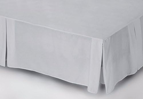 PolyCotton KING Platform Base Valence sheets,SILVER,Percale Quality,Drop 16 inch,All Sizes