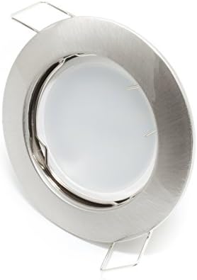 LED Spotlight Bulb 7 W GU10 220 V Built-in Round Silver 160 ° hole 6 cm light natural white