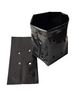 Grow Bags Nursery Bags Plant Bags Black Plastic UV Protected Bags (5 inch x 6 inch) (20 Pieces)