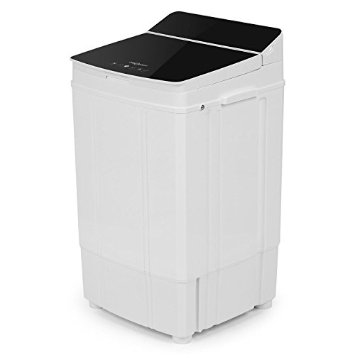oneConcept Ecowash Deluxe 4 • Rápida centrifugadora con reducción de secado • Carga superior • Capacidad 4 kg • Económica • Máx 290 W • Ligera • Móvil • 2 programas • Temporizador • Camping • Negro