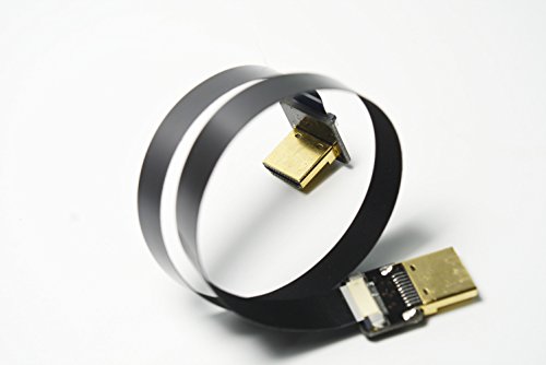Neue schwarze FPV HDMI Kabel Standard-Schnittstelle zu Standard-Schnittstelle 90 Grad für RED BMCC FS7 C300 80CM - 3