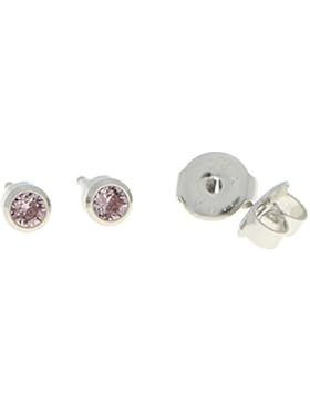 Erstohrstecker Chirurgenstahl Sterile Ohrstecker Zarge mit Stein in flieder