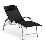 ERHOLUNG PUR: Die Blumfeldt Sun Valley Sonnenliegemacht Garten, Balkon und Terrasse zur Wohlfühloase der Entspannung. Das elegante Design des Liegestuhls fügt sich perfekt in jedes Gartenambiente ein und beeindruckt durch seine schlichte Eleganz.