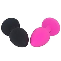Rhinestone Silicone Anal Plug Sex Products Small Butt Plug Massager Erotic Sex Toys for Men Woman Adult,M Black - Image 3