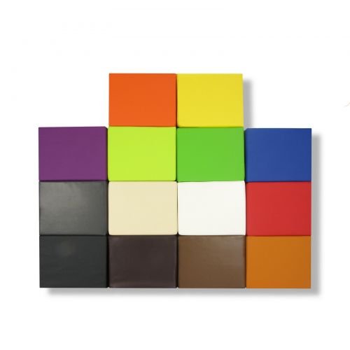 Stufenlagerungswürfel, Bandscheibenwürfel, Lagerungswürfel, mit Soft-Kunstlederbezug, ca. 50x45x40 - 2