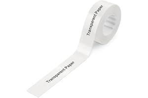 VPPIK Label Maker Tape Compatible for MAKEID L1 Label Printer, Label Printer Paper Waterproof Anti-Oil Scratch-Resistant Sticker 15mmx4m (Transparent)