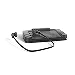 Philips-Wiedergabe-Set-ergonomischer-USB-Fuschalter-ACC2330-Stereo-Unterkinn-Kopfhrer-LFH0334-Wiedergabe-Software-Spracherkennungsschnittstelle-Anthrazit