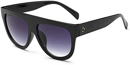 Shadow Shield Flat Top Oversized Aviator Women Ladies Men Designer Kim K Style Retro Celebrity Sunglasses