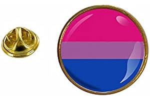 Akachafactory - Spilla con bandiera Bisexual bi Sexuel LGBT rotonda