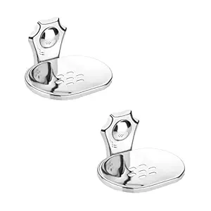 ISTAR Enterprise Stainless Steel Soap Holder/Soap Dish/Bathroom Soap Stand/Bathroom Accessories Silver (Pack of 2)